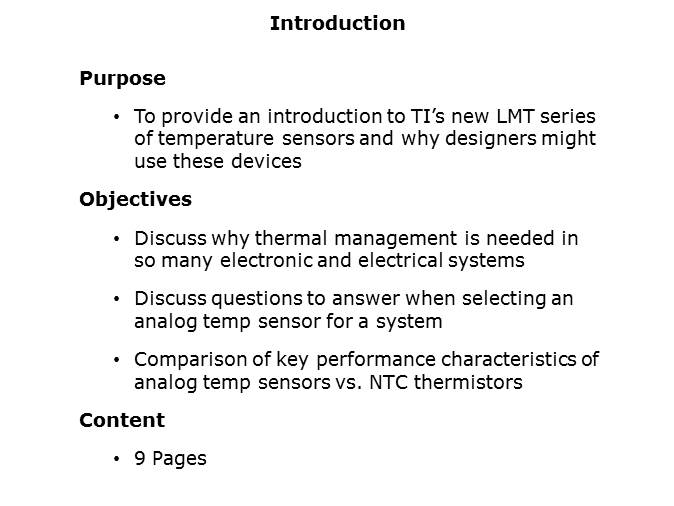 Sensors LMT Temp Sensors Slide 1