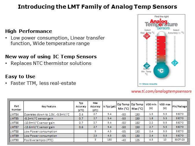 Sensors LMT Temp Sensors Slide 4