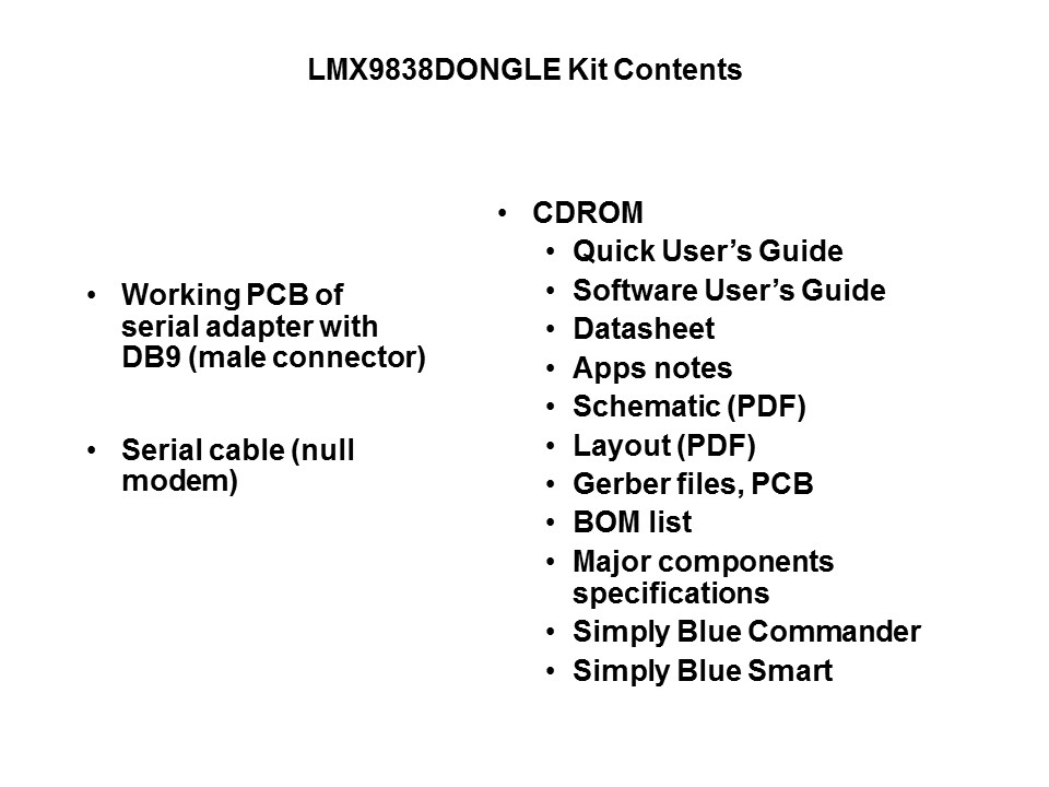LMX9838 Bluetooth Module Slide 20