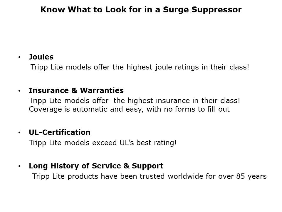 Select a Tripp Lite Surge Suppressor Slide 10