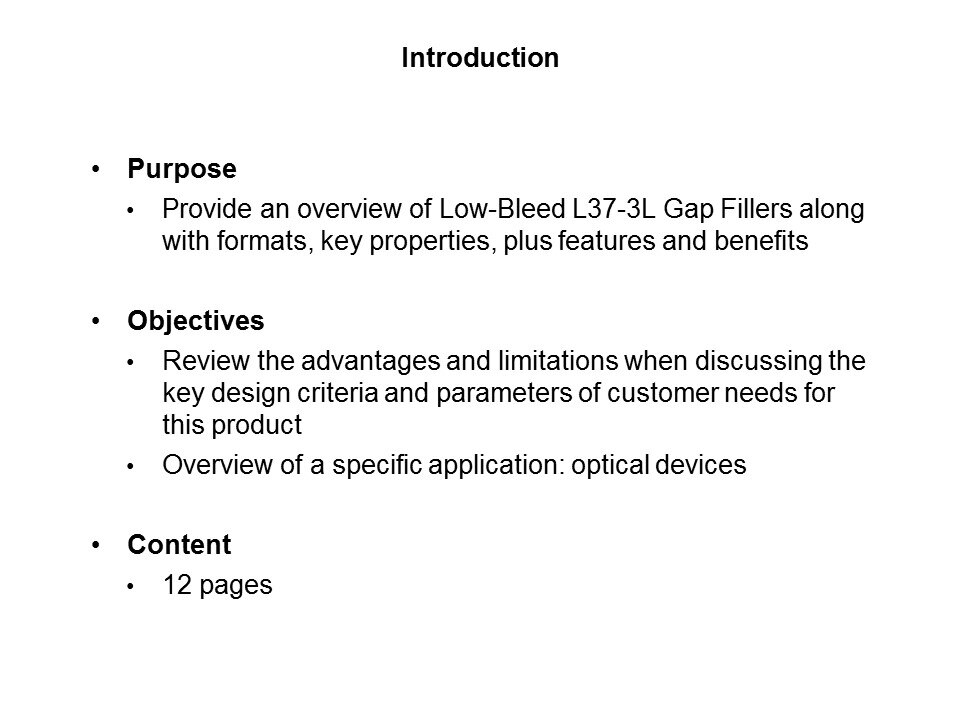 L37-3L Low-Bleeding Gap Fillers for Audio Devices Slide 1