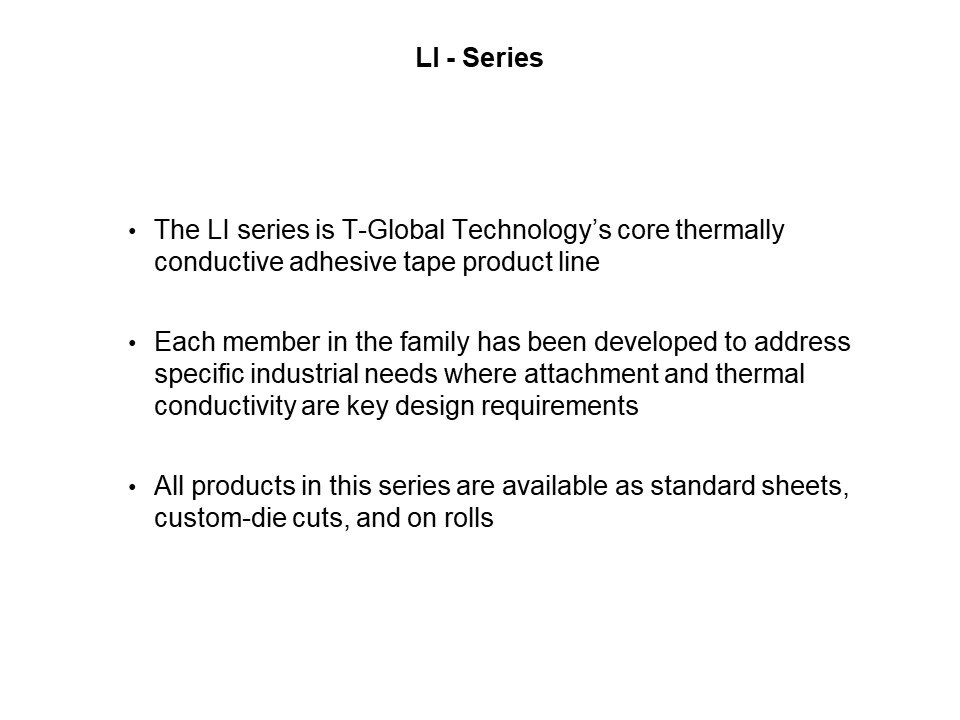 LI Series Thermal Interface Material Slide 2