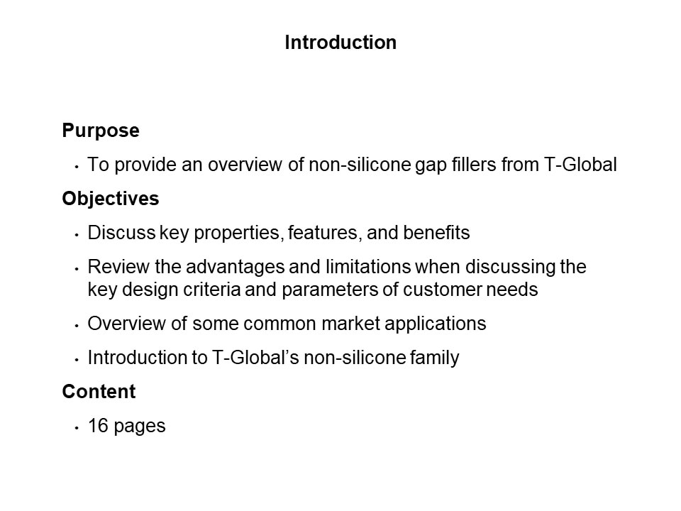 Non-Silicone Gap Fillers Slide 1