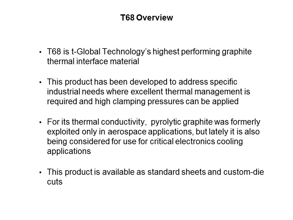 T68 Product Range Slide 2