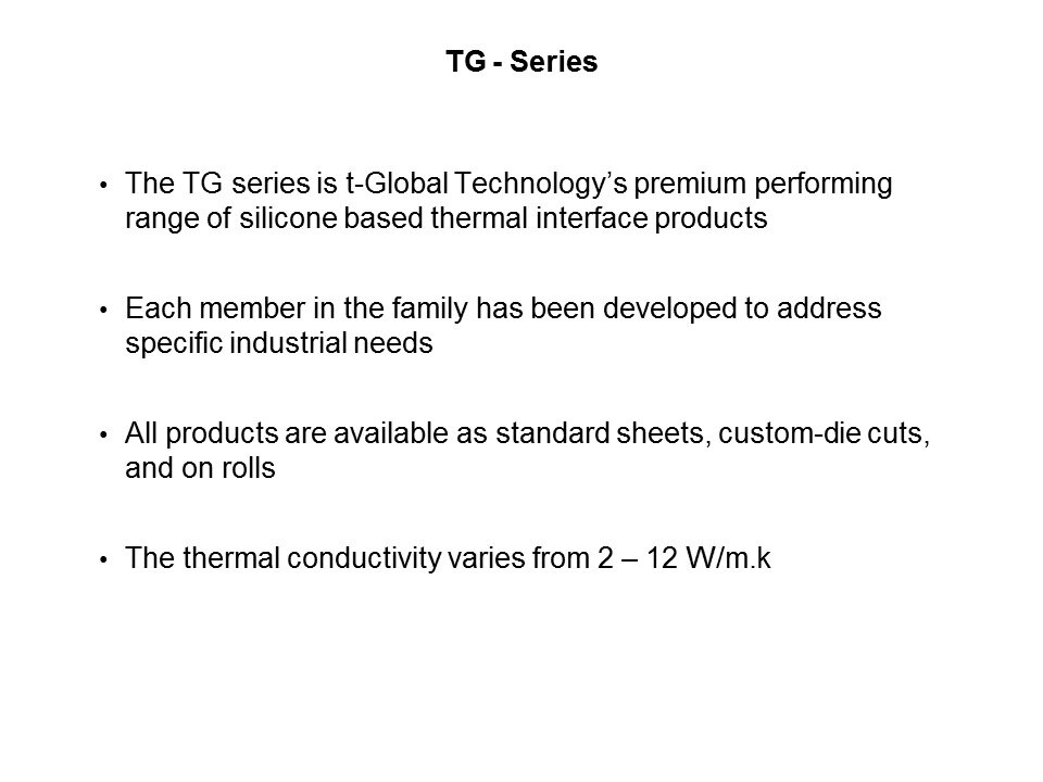 TG Series Soft Thermal Conductive Pads Slide 2