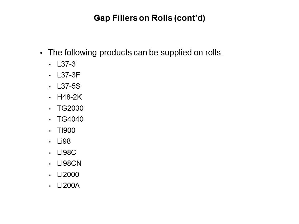 Thermally Conductive Gap Filler Rolls Slide 3
