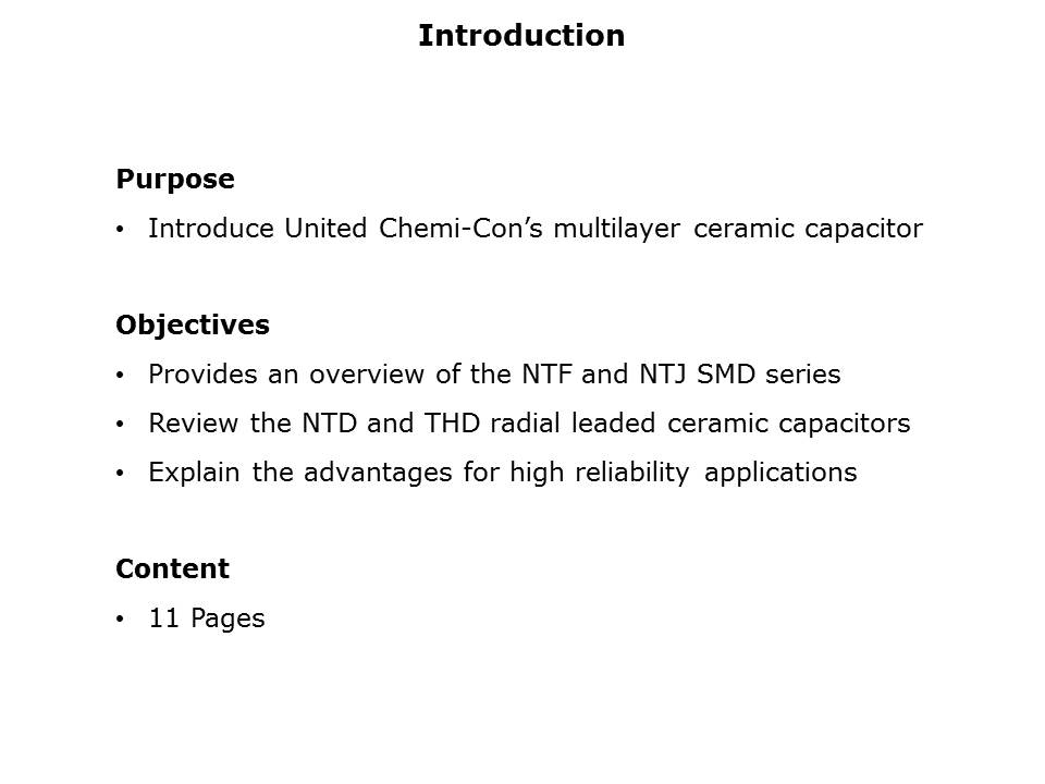 High Reliability MLCCs Slide 1