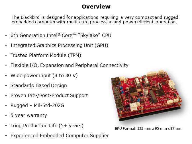 EPU-4562 Blackbird Single Board Computer Slide 2