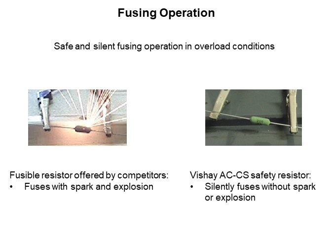 Image of Vishay BC Components AC-CS Safety Wirewound Resistors - Fusing Operation