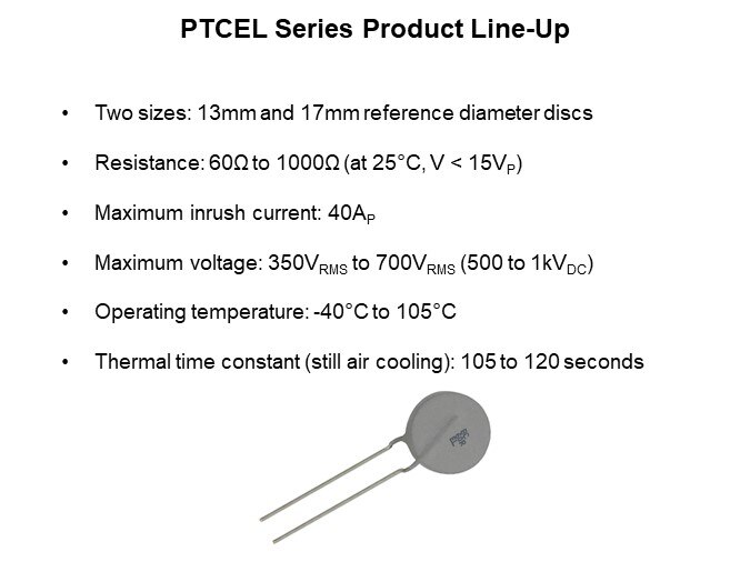 Image of Vishay BC Components PTCEL Thermistors - PTCEL Series Line-Up