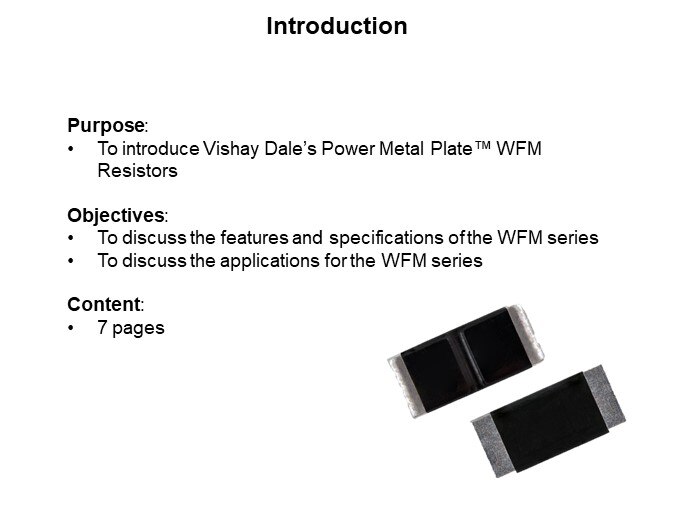 Image of Vishay-Dale Power Metal Plate™ WFM Series Resistor - Slide1