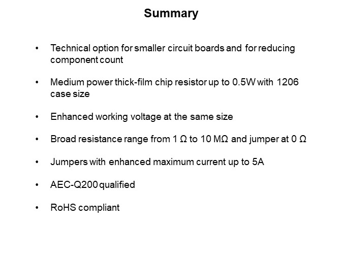 Image of Vishay Dale RCC Series Medium-Power Thick-Film Chip Resistors - Summary