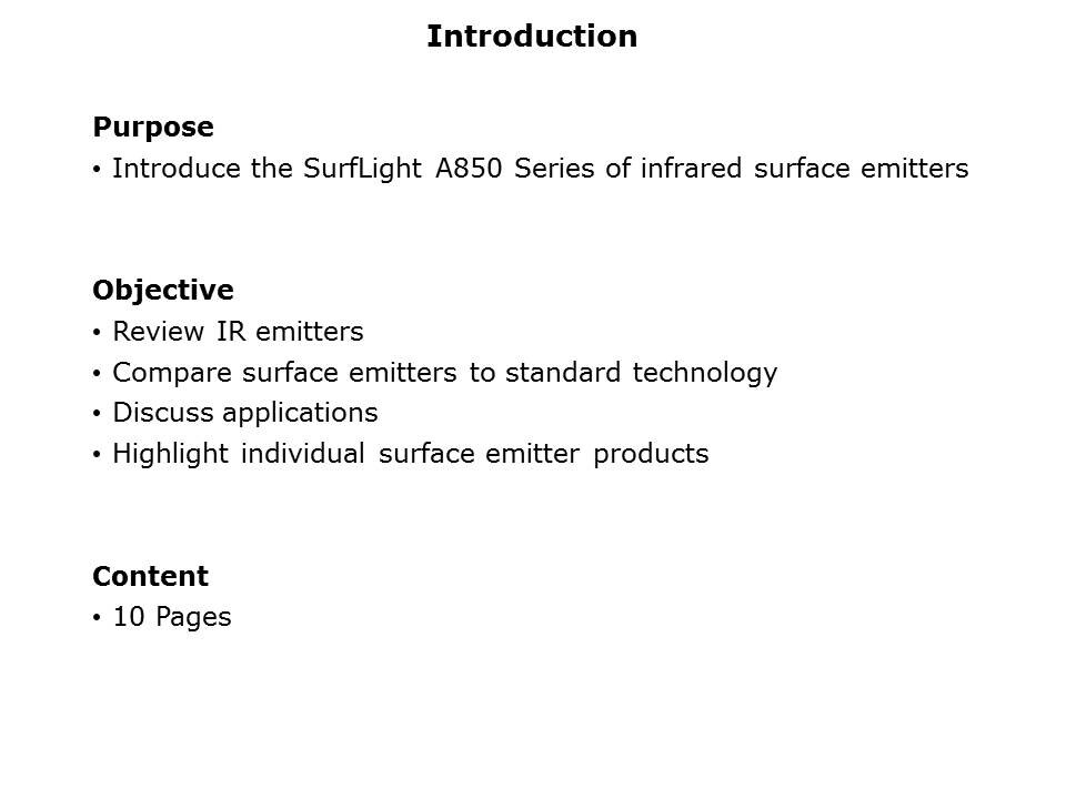 A850 Series Infrared Surface Emitters Slide 1
