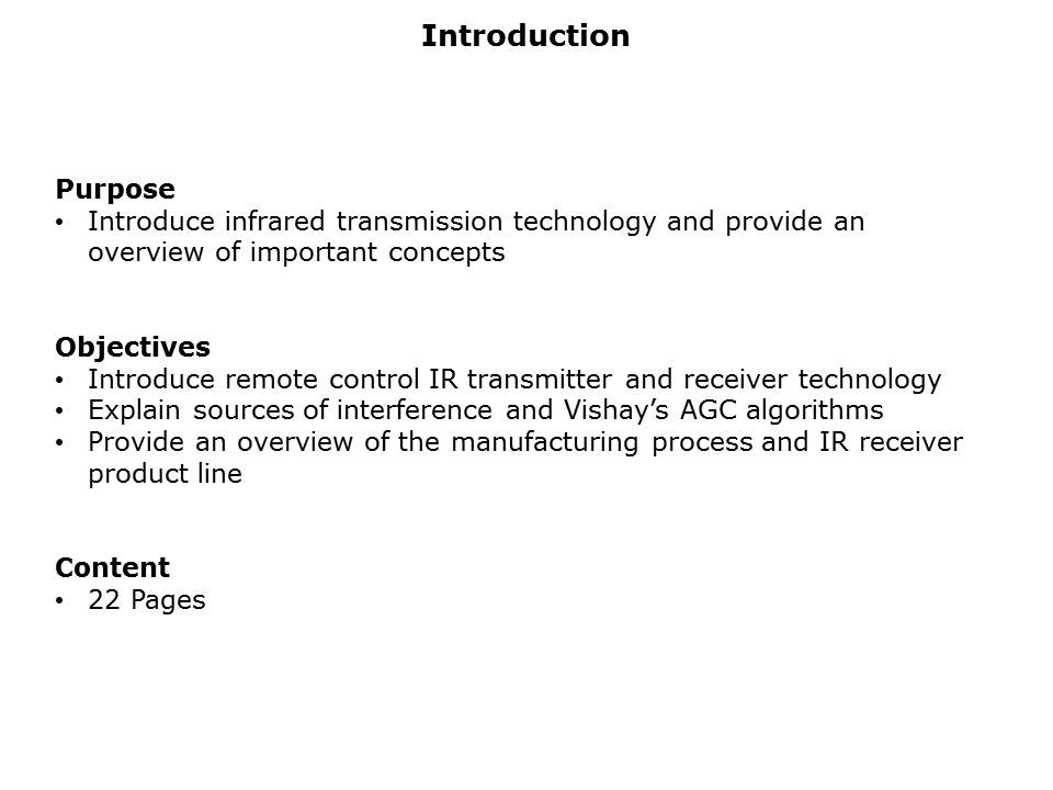 Remote Control Infrared Receivers Slide 1