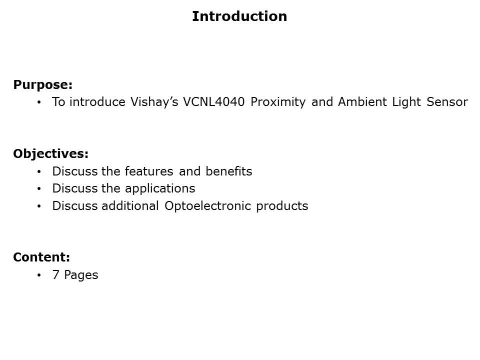 VCNL4040 Proximity and Ambient Light Digital Sensor Slide 1