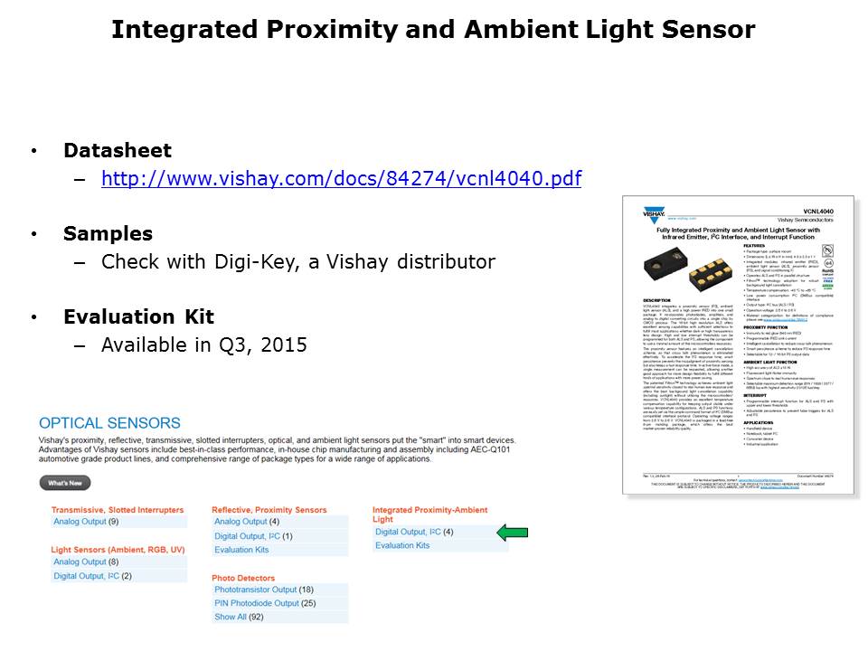 VCNL4040 Proximity and Ambient Light Digital Sensor Slide 5