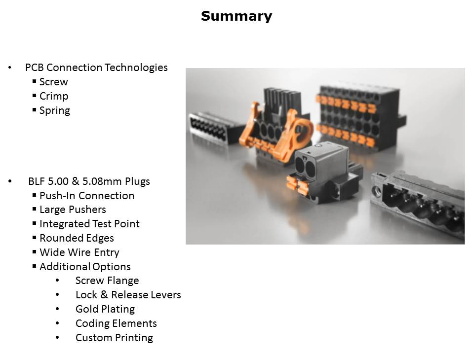 BLF Push-In Connector Technology Slide 9