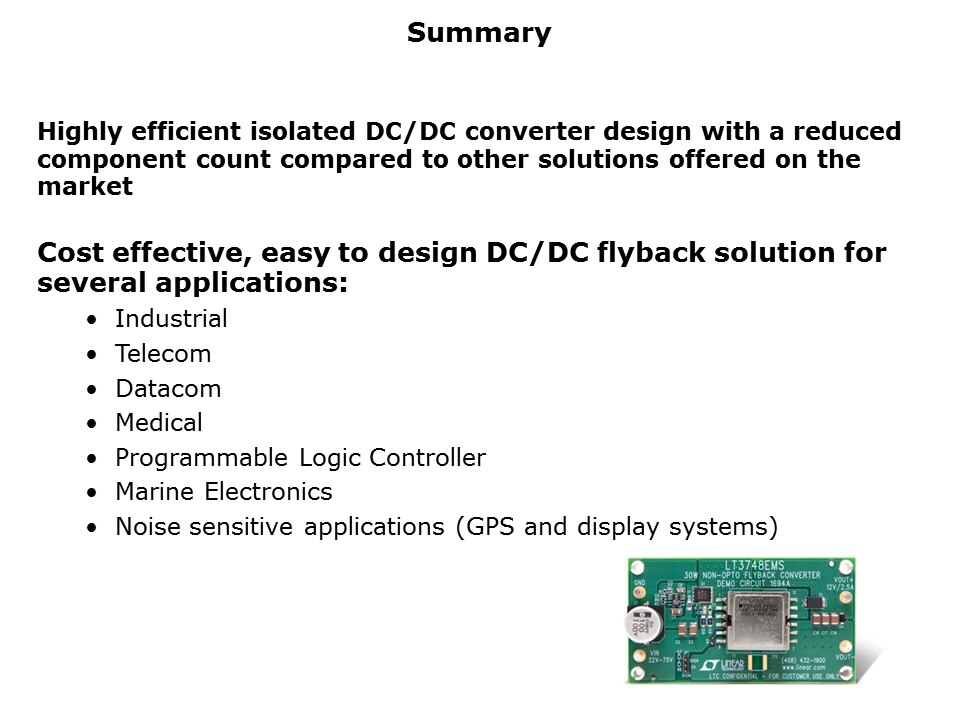 DC-DC Flyback Converter Solution Slide 13