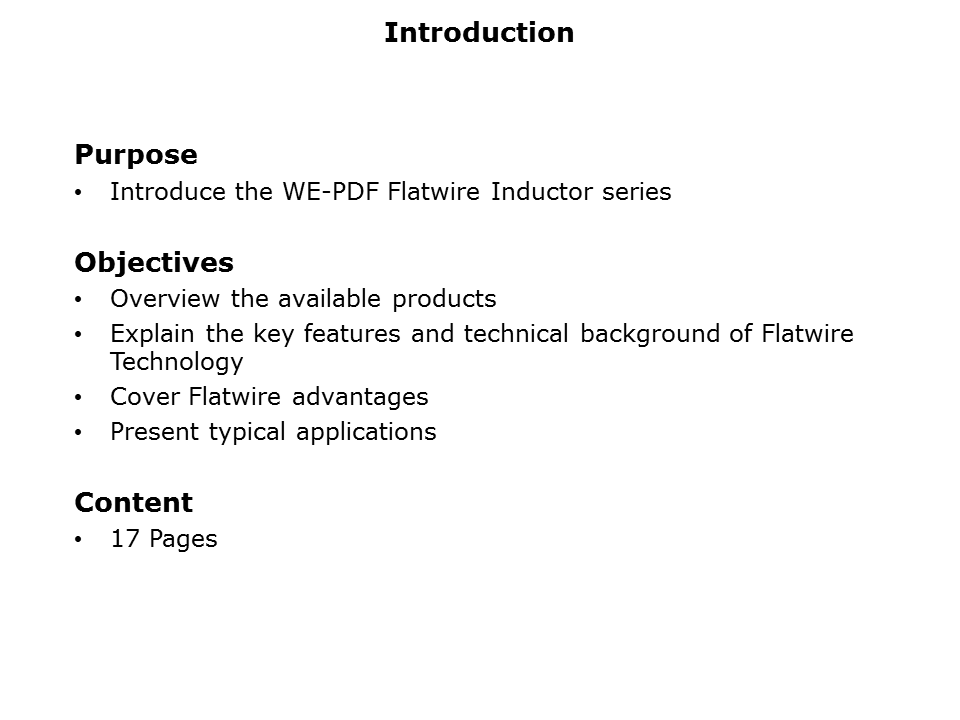 High Current Inductors with Flatwire Technology Slide 1