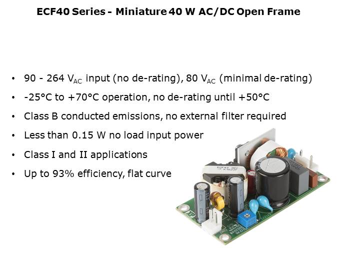 ECF40 Series of 40W Open Frame Power Supplies Slide 4