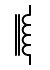 Afbeelding van een ijzeren kerninductor schematisch symbool