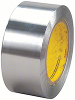 Image of 3M's 1170 Silver Aluminum Foil Tape with Conductive Adhesive