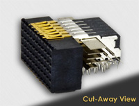 Bild des ultrahartmetrischen Rückwandplatinenbuchsenverbinders von 3M