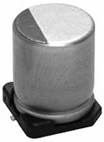 Imagen de los capacitores electrolíticos de aluminio SMT de la serie AEA/AEH de Kyocera AVX