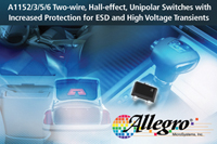 Image of Allegro MicroSystems' A115x Hall-Effect Unipolar Switches