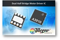 Allegro MicroSystems 的 A3910 双通道半桥电机驱动器 IC