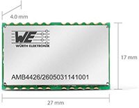 Image of AMBER Wireless GmbH's AMB4426 434 MHz Low Power Radio Module