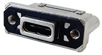 Image of Amphenol Communications Solutions' MUSBR Rugged Type C USB Connector