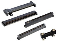 Image of Amphenol ICC’s Slim Cool Edge Hybrid Power and Signal connectors 