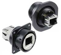 Image of Amphenol PCD Black Zinc Rugged Ethernet Connectors