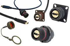 Image of Amphenol's USB3CFTV Series Rugged USB-C® Standard Connectors