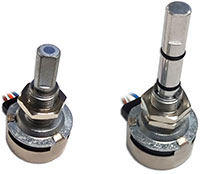 Image of Amphenol Piher's PSE-290 Compact Panel Mount Hall-Effect Rotary Sensor with Mechanical Stop