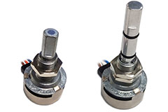 Image of Amphenol Piher's PSE-290 Compact Panel Mount Hall-Effect Rotary Sensor with Mechanical Stop