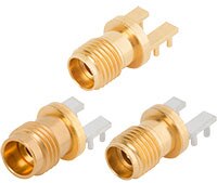 Image of Amphenol SV Microwave's RF/Coaxial PCB Edge Launch Connectors with Legs