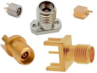 Amphenol 的 RF／同軸 PCB 連接器圖片