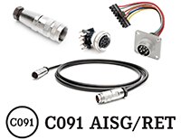 Image of Amphenol Sine's C091 AISG/RET Connectors and Cable Assemblies