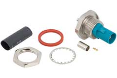 FAKRA Rear-Mount Bulkhead Crimp Plugs - Amphenol RF