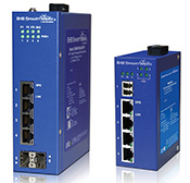 Image of B+B SmarWorx ESWP + ESWGP Series of Industrial PoE+ Ethernet Switches