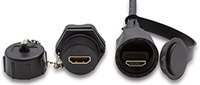 Bulgin 30 系列防水 HDMI 圆形数据连接器图片