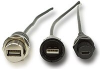 Bulgin Buccaneer® 20 系列防水 USB 圆形数据连接器图片