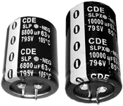 Image of Cornell Dubilier Electronics' SLP and SLPX Series Capacitors