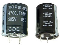 Image of Cornell Dubilier Electronics' Type 380LX/382LX Aluminum Capacitors