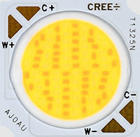 Cree LED XLamp® CTW 系列雙通道 CCT 可調整式白光 COB LED 的圖片