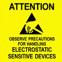 DescoのESD注意ラベルの画像