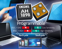 Image of Diodes Incorporated's AH1898 Programmable, Omnipolar Switch