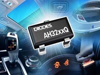 Image of Diodes' AH324xQ/8xQ and AH323xQ/7xQ Hall Effect switch ICs